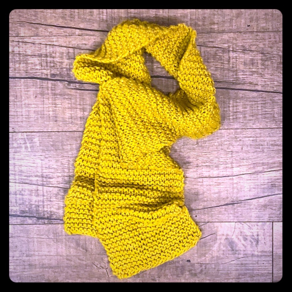 Homemade Hand-knitted Dijon Scarf